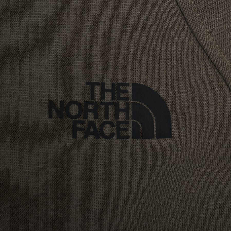 The North Face Brown Raglan Redbox Hoodie With Back Graphic Mens